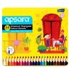 Apsara Premium Triangular Colour Pencils 24 Shades by StatMo.in