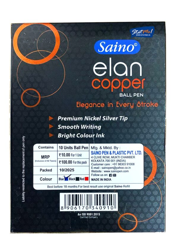 Saino Elan Copper Ball Pens by Statmo.in