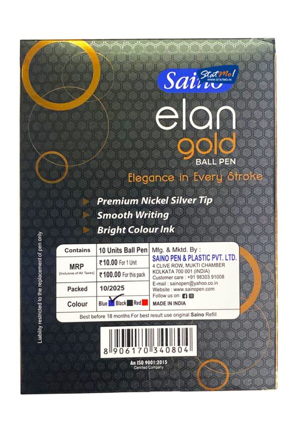 Saino Elan Gold Ball Pen by Statmo.in