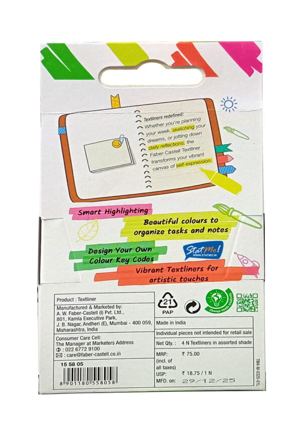 Faber Castell Neon Textliner Assorted by StatMo.in