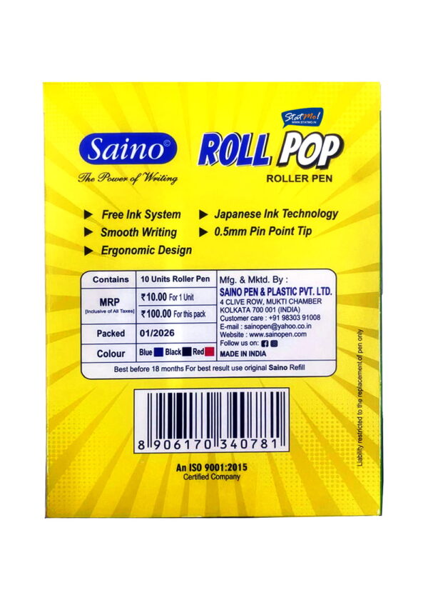 Saino Roll Pop Roller Pen by StatMo.in