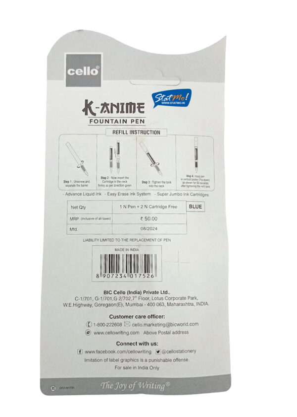 Cello K-Anime Fountain Pen by StatMo.in