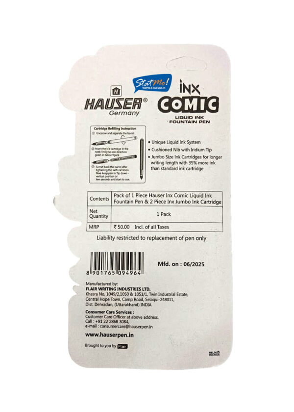 Hauser Inx Comic Liquid Fountain Pen by StatMo.in