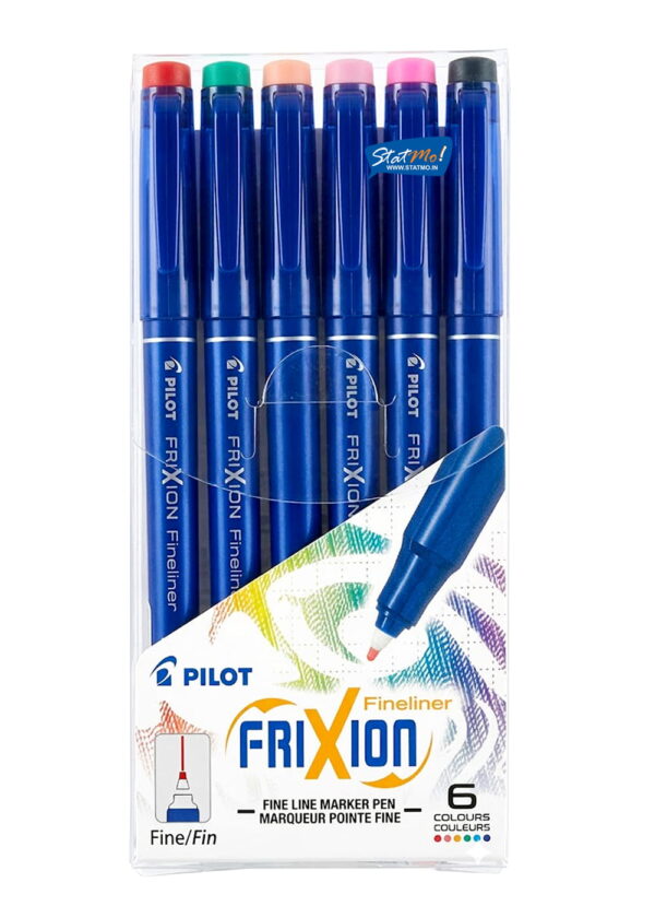 Pilot Frixion Fineliner Set of 6 by StatMo.in
