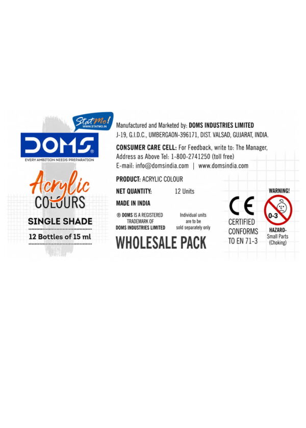 Doms Acrylic Colours 15ml by StatMo.in
