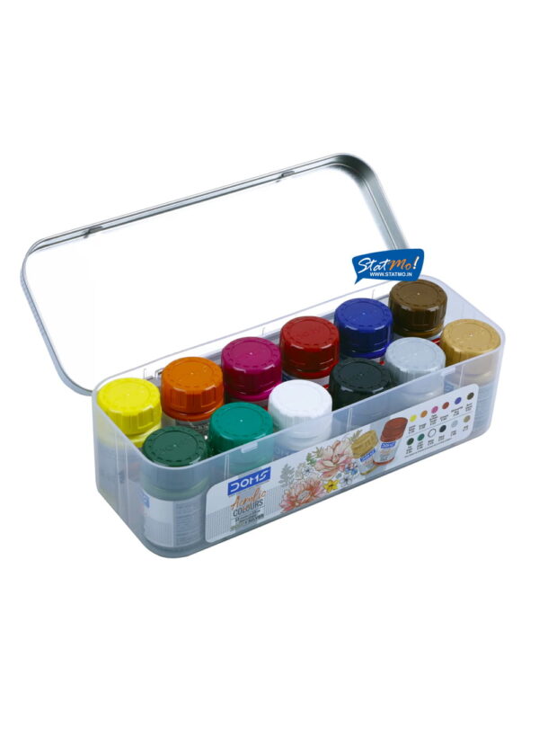 Doms Acrylic Colours 12 Shades by StatMo.in