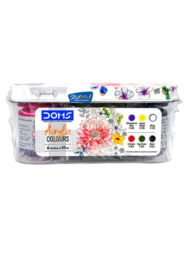 Doms Acrylic Colours 6 Shades by Statmo.in