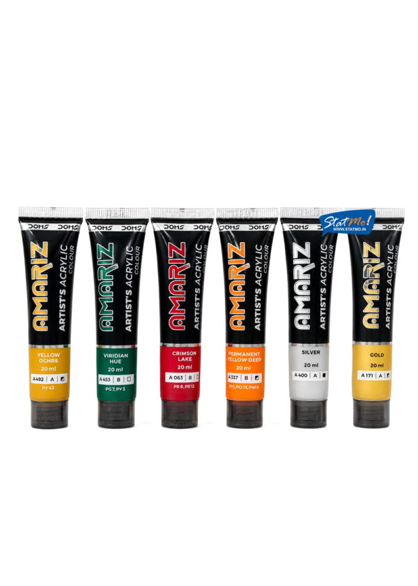 Doms Amariz Artist Acrylic Colours Tubes 14 Shades by StatMo.in