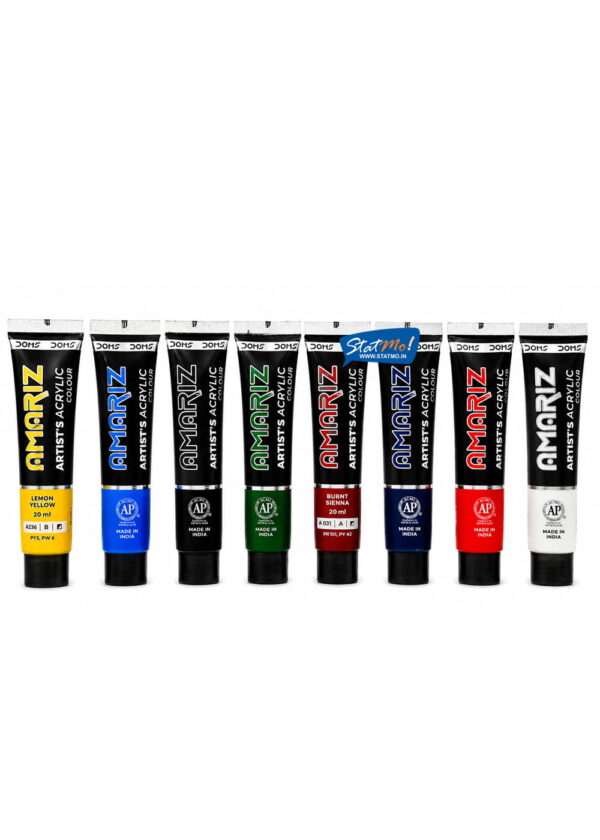 Doms Amariz Artist Acrylic Colours Tubes 14 Shades by StatMo.in