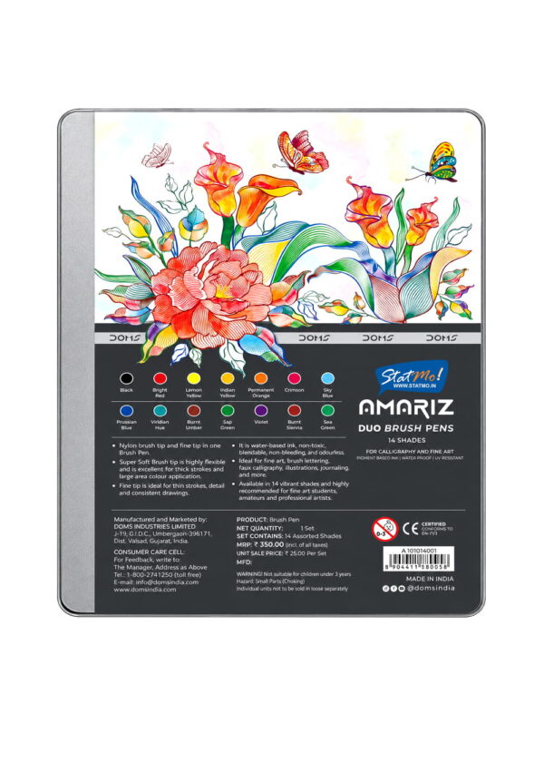 Doms Amariz Duo Brush Pens 14 Shades by StatMo.in