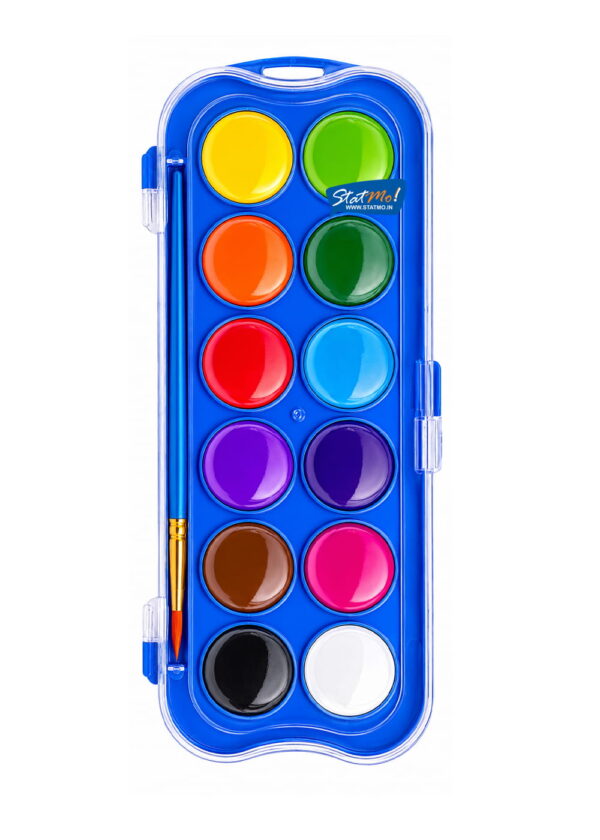 Doms Water Colour Cakes12 Shades Assorted by StatMo.in
