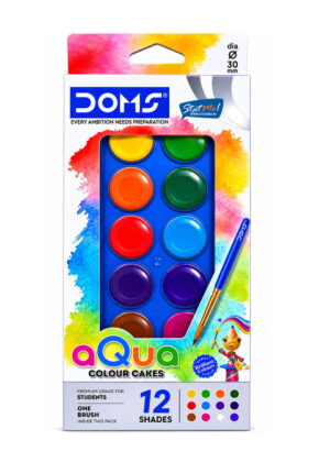 Doms Water Colour Cakes12 Shades Assorted by StatMo.in