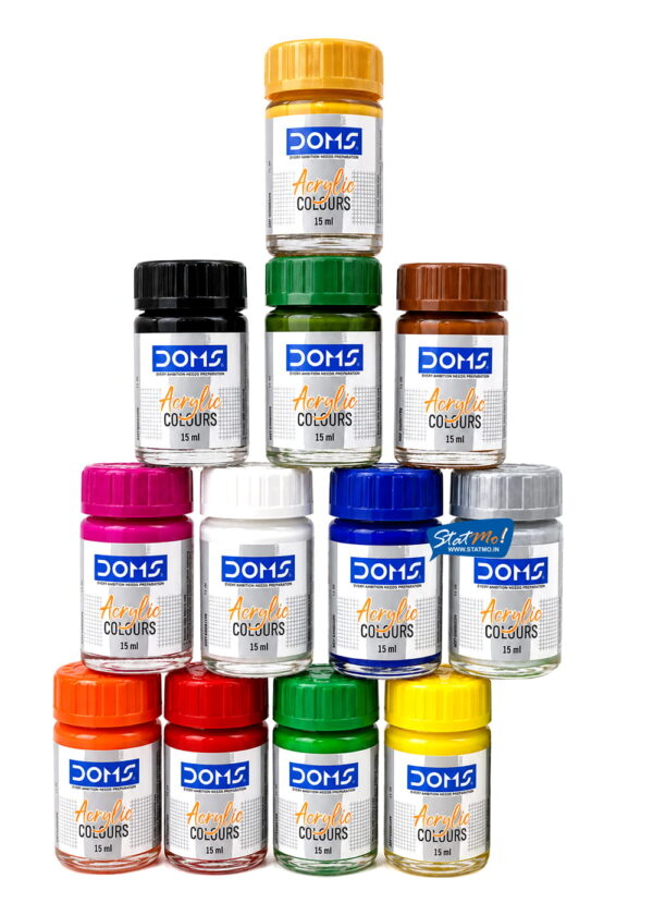 Doms Acrylic Colours 12 Shades by StatMo.in