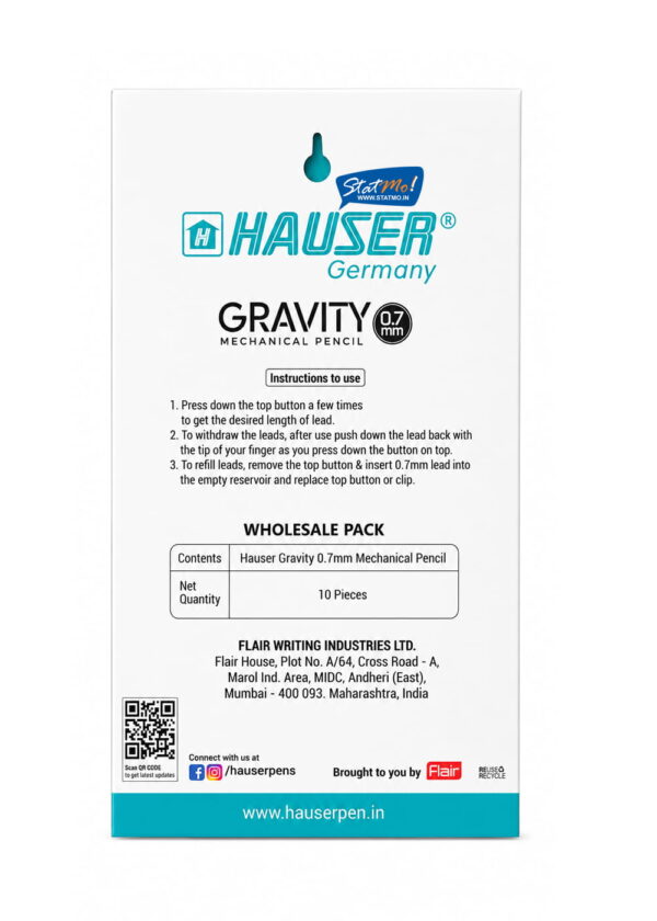 Hauser Gravity Mechanical Pencils by StatMo.in