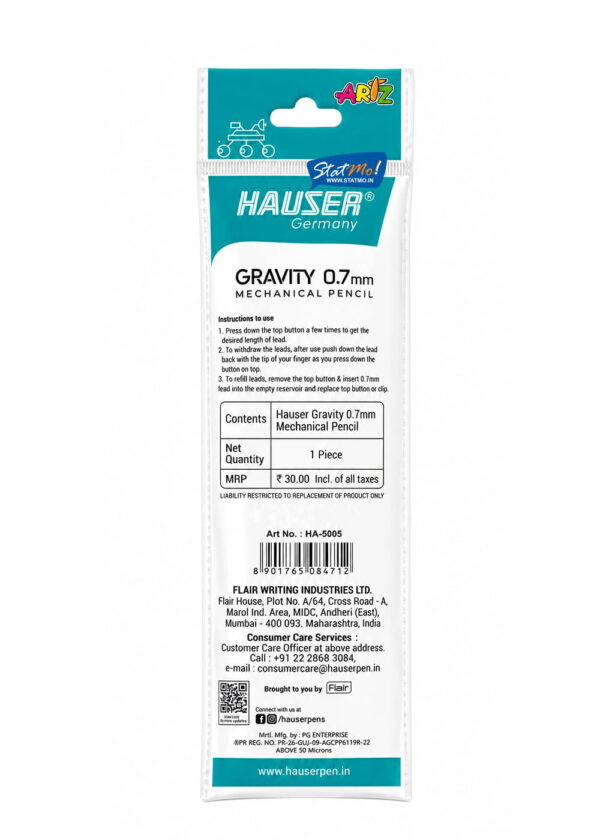 Hauser Gravity Mechanical Pencils by StatMo.in