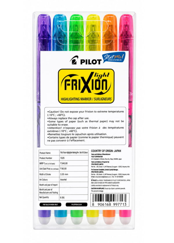 Pilot Frixion Light Highlighters by StatMo.in