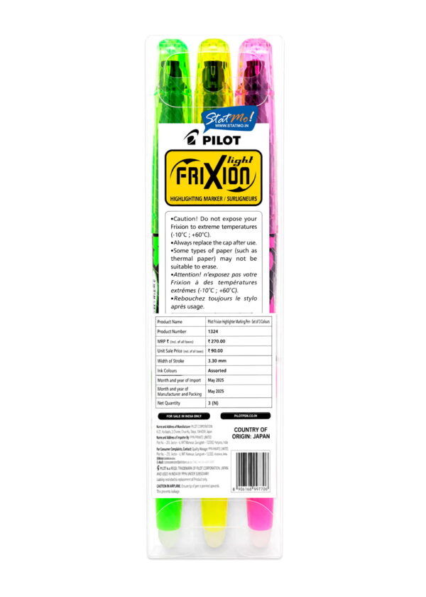 Pilot Frixion Light Highlighters by StatMo.in