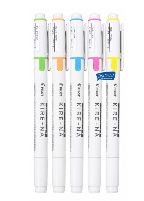 Pilot Kire-NA Highlighters Set of 5 by StatMo.in