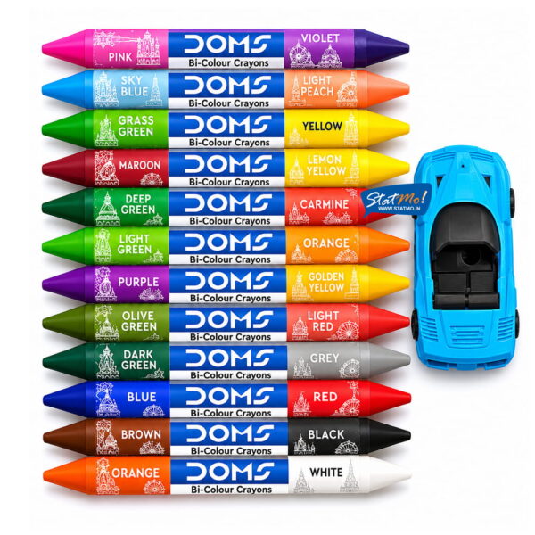 Doms Bi Colour Wax Crayons 24 Shades by StatMo.in