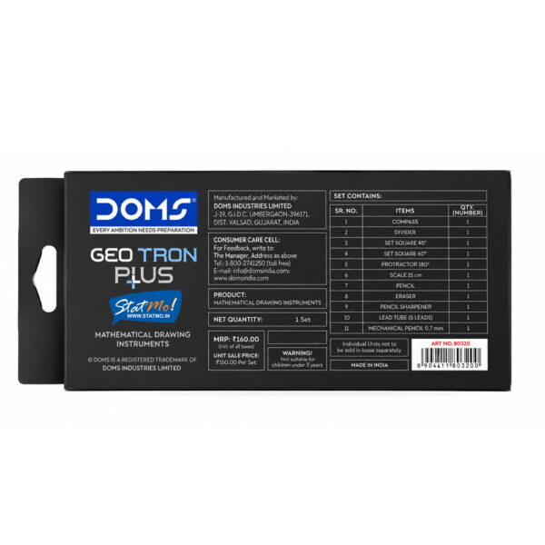Doms Geotron Plus Mathematical Drawing Instruments by StatMo.in