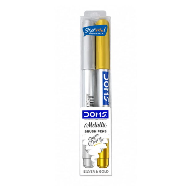 Doms Metallic Brush Pens Silver & Gold by StatMo.in
