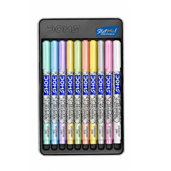 Doms Metallic Marker Pens 10 Shades by StatMo.in