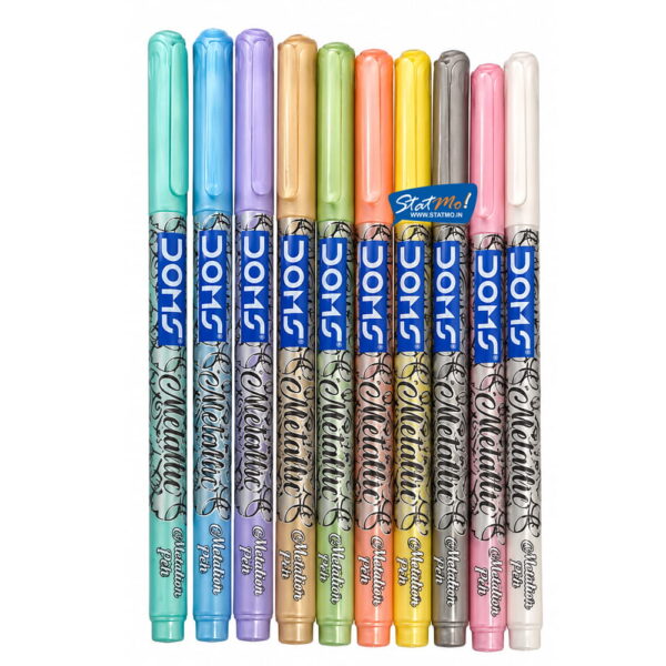 Doms Metallic Marker Pens 10 Shades by StatMo.in