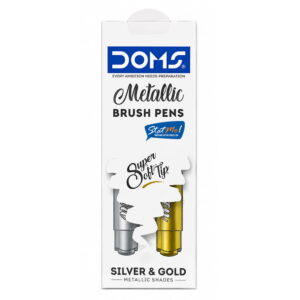 Doms Metallic Brush Pens Silver & Gold by StatMo.in