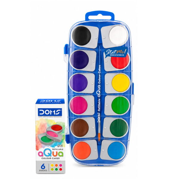 Doms Water Colour Cakes 18 Shades Assorted by StatMo.in