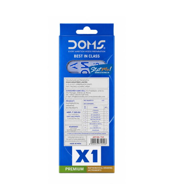 Doms X1 Premium Mathematical Drawing Instruments by StatMo.in