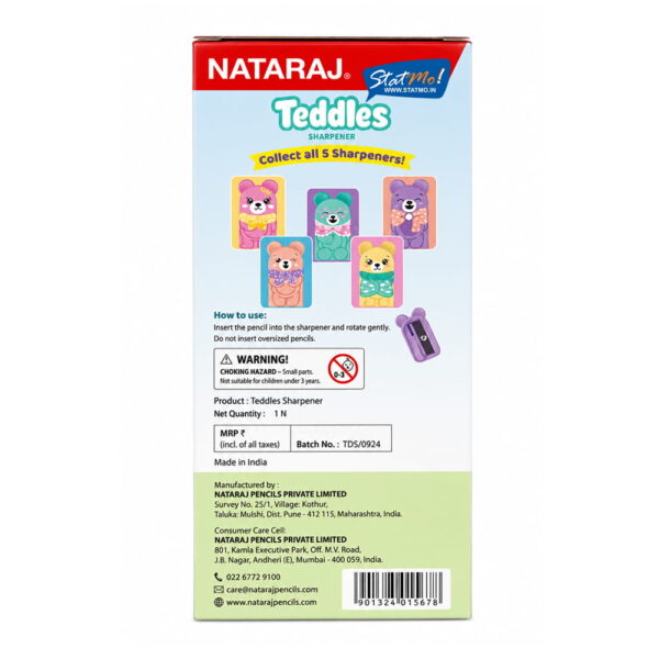 Nataraj Teddles Sharpener by StatMo.in