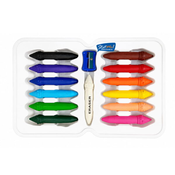 Doms Dommymate Plastic Crayons 12 Shades by StatMo.in