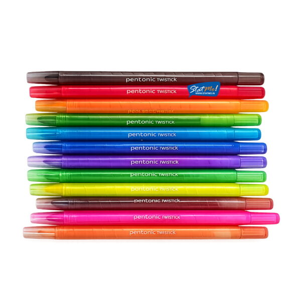 Linc Pentonic Twistick Plastic Crayons 12 Shades by StatMo.in