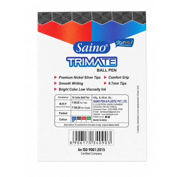 Saino Trimate Ball Pens by StatMo.in