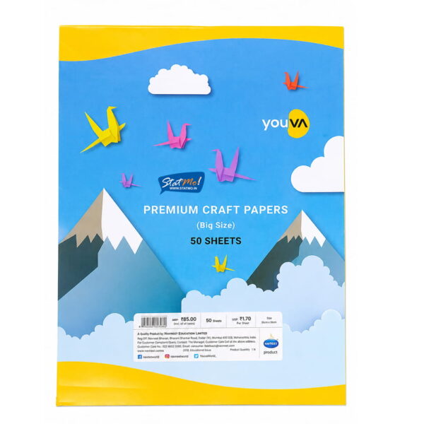 Youva Craft Papers Premium 50 Sheets Big Size by StatMo.in