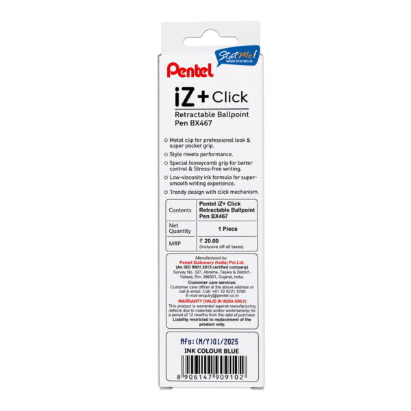 Pentel IZ+Click Retractable Ballpoint Pens by StatMo.in