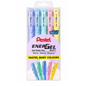 Pentel Energel Gel Roller Pen Pastel Body Colours by StatMo.in