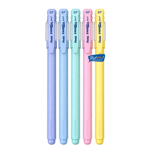 Pentel Energel Gel Roller Pen Pastel Body Colours by StatMo.in